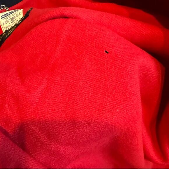 Vintage MCM Wool Nurse's Cape Wool Navy Red Lining One Size Prop Read - Picture 16 of 16